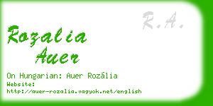 rozalia auer business card